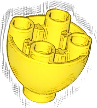 Brick, Round 2 x 2 Dome Bottom with Studs