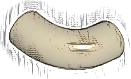 Brick, Round Tube 1 x 1 d. 90 degrees Elbow Macaroni - No Stud - Type 2 - Axle Hole