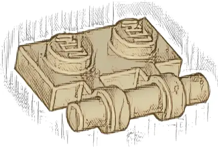 Plate, Modified 1 x 2 with Bar Handle on Side - Free Ends
