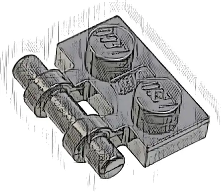 Plate, Modified 1 x 2 with Bar Handle on Side - Free Ends