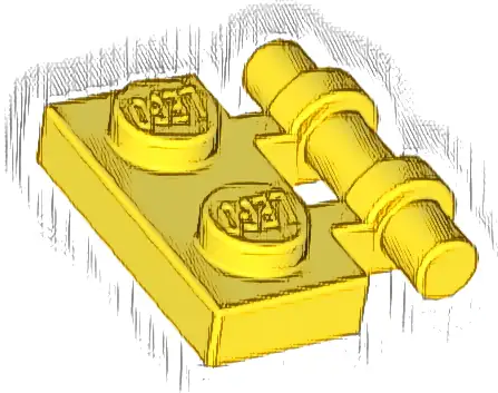 Plate, Modified 1 x 2 with Bar Handle on Side - Free Ends