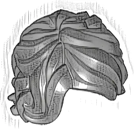 Minifigure, Hair Mid-Length Tousled with Side Part