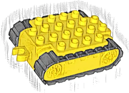 Duplo Caterpillar Base with Black Treads