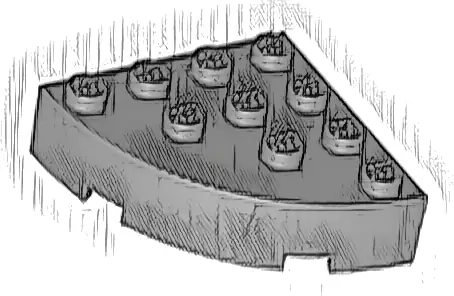 Brick, Round Corner 4 x 4 Full Brick