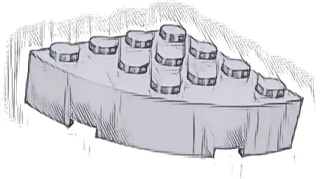 Brick, Round Corner 4 x 4 Full Brick