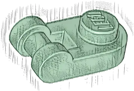 Plate, Round 1 x 1 with Bar Handle