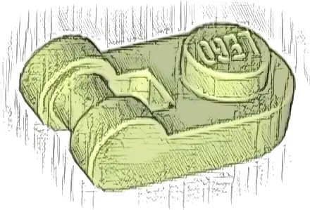 Plate, Round 1 x 1 with Bar Handle