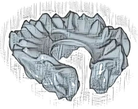 Minifigure Neck Collar Fur, Textured (Bird Nest)