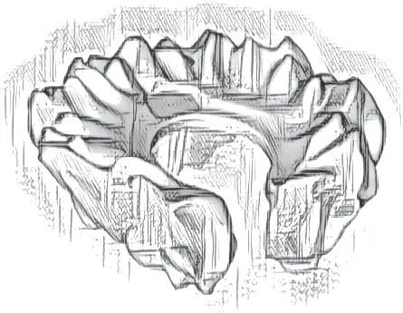 Minifigure Neck Collar Fur, Textured (Bird Nest)