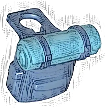 Minifigure Backpack with Molded Medium Azure Bedroll Pattern