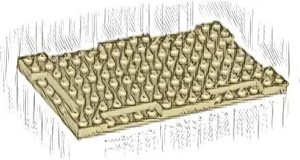 Brick, Modified 8 x 16 x 2/3 with 1 x 4 Indentations
