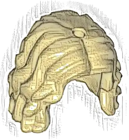 Mini Doll, Hair Female Mid-Length, Wavy, Parted in Center