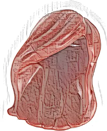 Mini Doll, Hair Female Long, Parted on Side, Swept Back over Forehead, Hole on Top