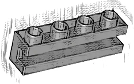 Brick, Modified 1 x 4 with Channel