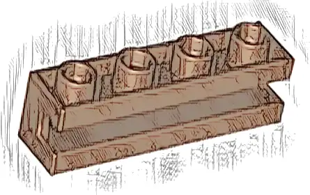 Brick, Modified 1 x 4 with Channel