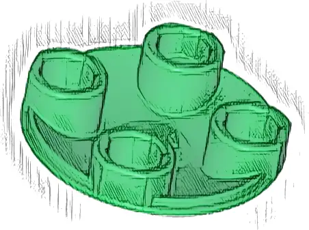 Plate, Round 2 x 2 with Rounded Bottom (Boat Stud)