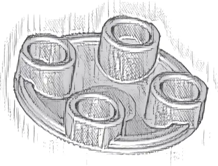 Plate, Round 2 x 2 with Rounded Bottom (Boat Stud)