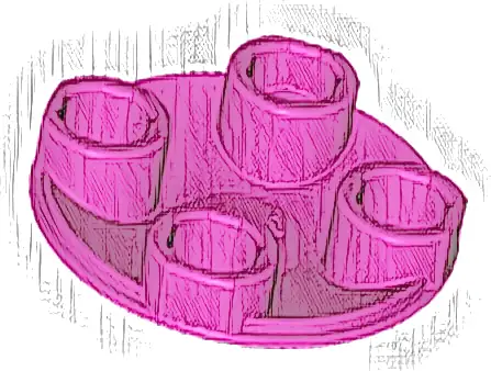 Plate, Round 2 x 2 with Rounded Bottom (Boat Stud)