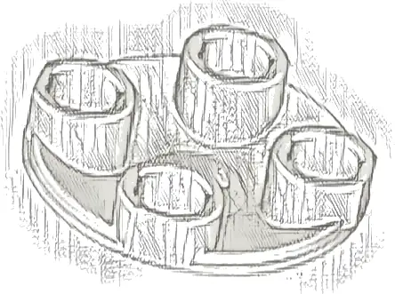 Plate, Round 2 x 2 with Rounded Bottom (Boat Stud)