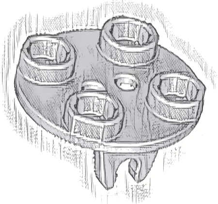 Plate, Round 2 x 2 Thin with Wheel Holder