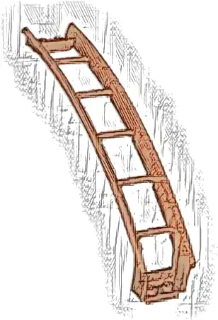 Train, Track Roller Coaster Ramp Large Upper Part, 6 Bricks Elevation