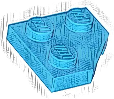 Wedge, Plate 2 x 2  Cut Corner