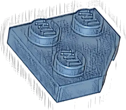 Wedge, Plate 2 x 2  Cut Corner