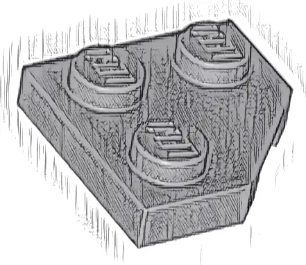 Wedge, Plate 2 x 2  Cut Corner