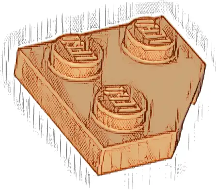 Wedge, Plate 2 x 2  Cut Corner