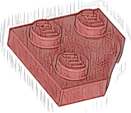 Wedge, Plate 2 x 2  Cut Corner