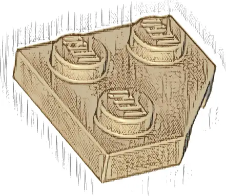 Wedge, Plate 2 x 2  Cut Corner