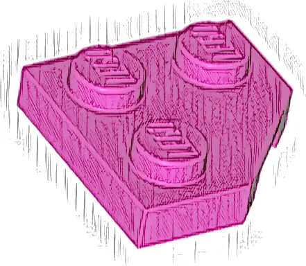 Wedge, Plate 2 x 2  Cut Corner