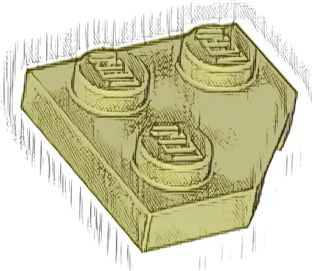 Wedge, Plate 2 x 2  Cut Corner