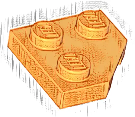 Wedge, Plate 2 x 2  Cut Corner