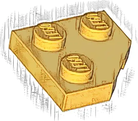 Wedge, Plate 2 x 2  Cut Corner