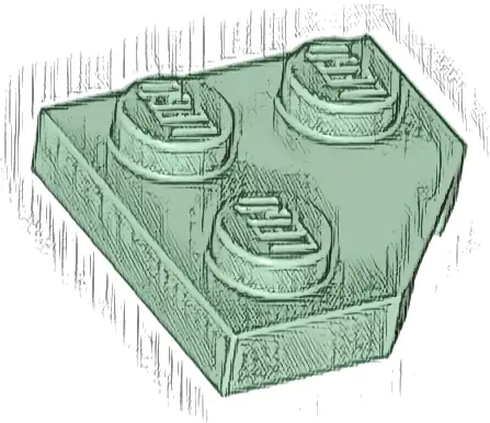 Wedge, Plate 2 x 2  Cut Corner