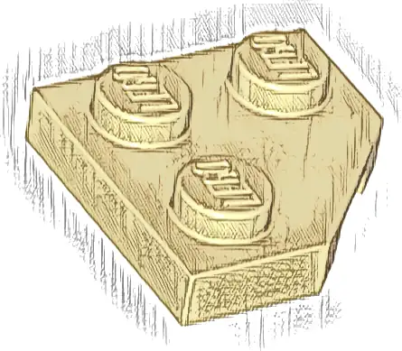 Wedge, Plate 2 x 2  Cut Corner