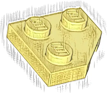 Wedge, Plate 2 x 2  Cut Corner