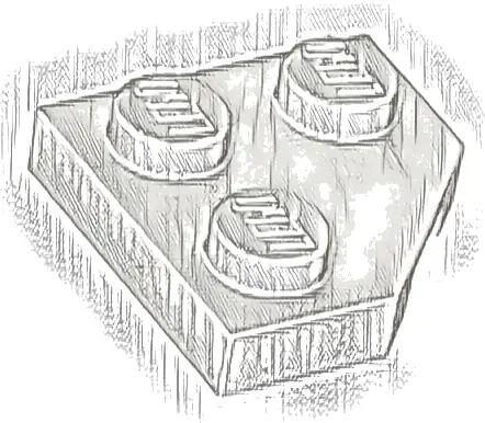 Wedge, Plate 2 x 2  Cut Corner