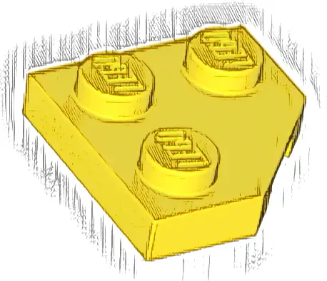 Wedge, Plate 2 x 2  Cut Corner
