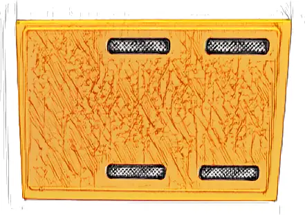 Tile 2 x 3 with Black and Silver Air Vent Grilles Pattern (Sticker) - Set 76918