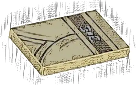 Tile 2 x 3 with SW Jedi Robe with Dark Brown Belt with Silver Buckle Pattern (BrickHeadz Qui-Gon Jinn Torso)