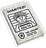 Część LEGO® 26603pb520 Płytka 2 x 3 z Czarnym 'WANTED!' i Ciemnoszarym niebieskim Minifigurką z '604-14' Wzór