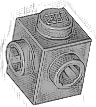Brick, Modified 1 x 1 with Studs on 2 Sides, Adjacent