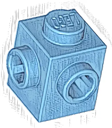 Brick, Modified 1 x 1 with Studs on 2 Sides, Adjacent