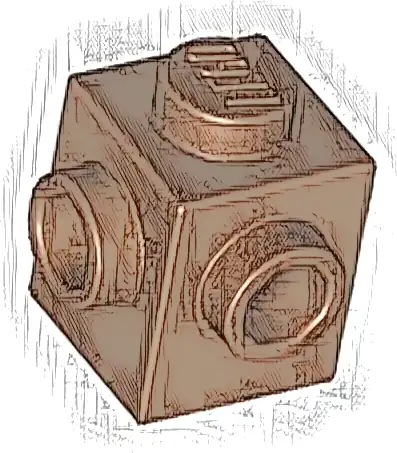 Brick, Modified 1 x 1 with Studs on 2 Sides, Adjacent