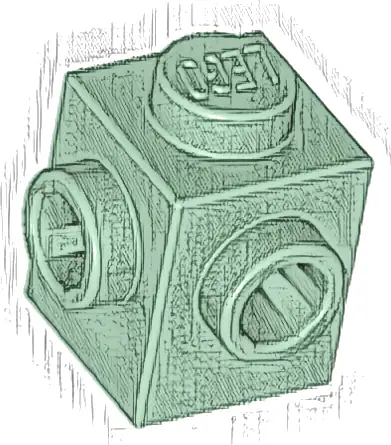 Brick, Modified 1 x 1 with Studs on 2 Sides, Adjacent