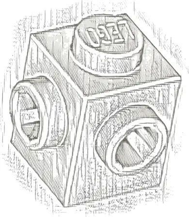 Brick, Modified 1 x 1 with Studs on 2 Sides, Adjacent