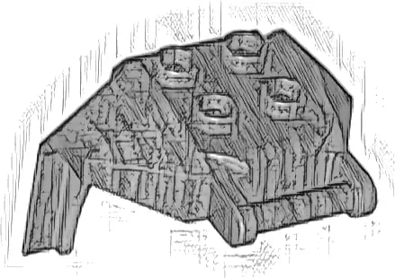 Large Figure Armor, Chest with 4 Studs and Bar Handle