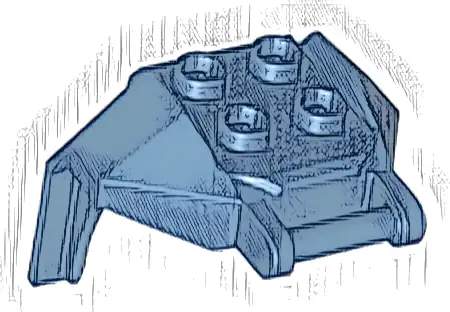 Large Figure Armor, Chest with 4 Studs and Bar Handle